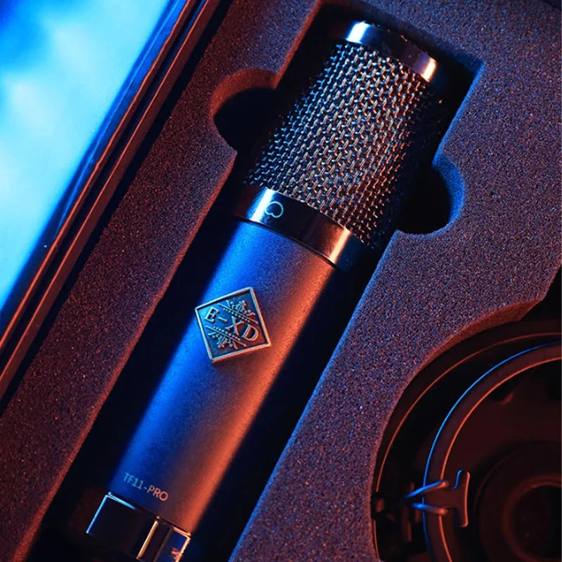 TF11-PRO Pro Studio Mic 34mm Gold Diaphragm  -32dB/16dB Noise | 130dB SPL | Cardioid  48V Phantom for ASMR/Streaming/Recording
