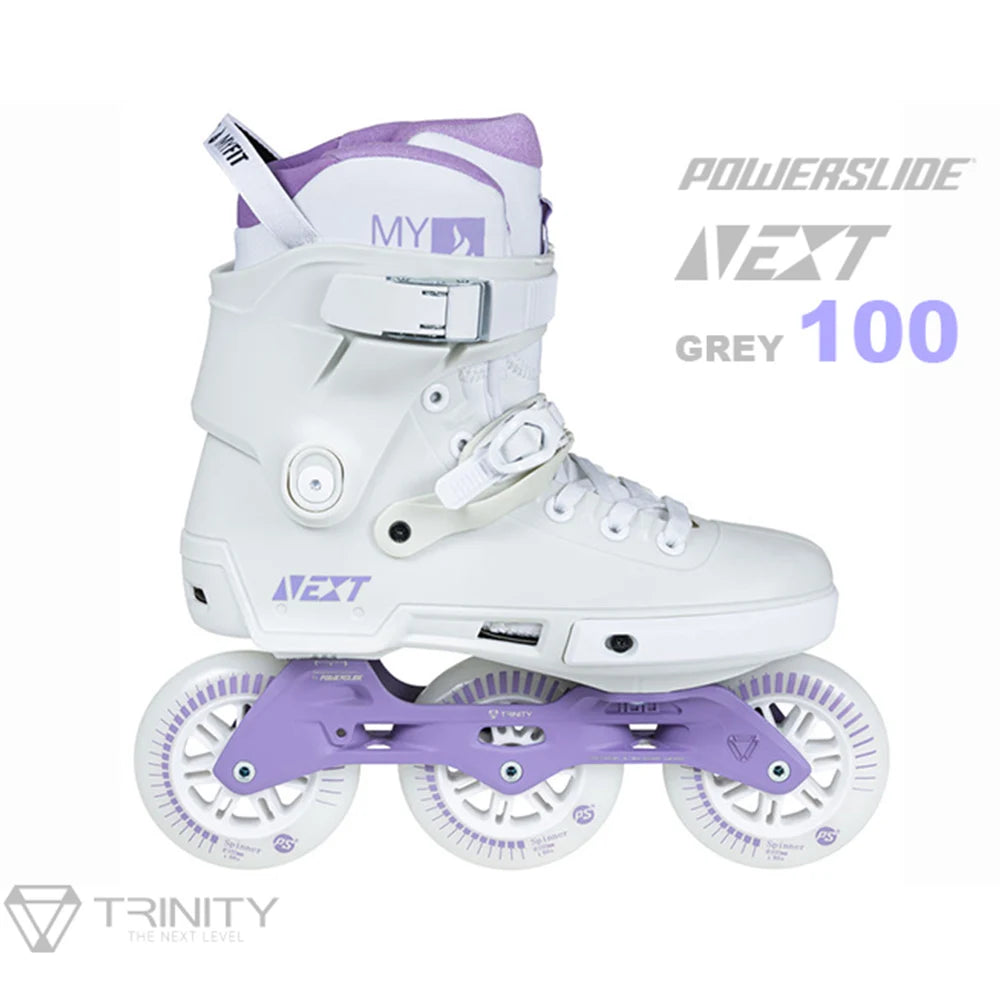 Powerslide NEXT Trinity Inline Skates – Professional Freeride Roller Blades for Street, Racing & Urban Skating with 3/4 Wheel Setup