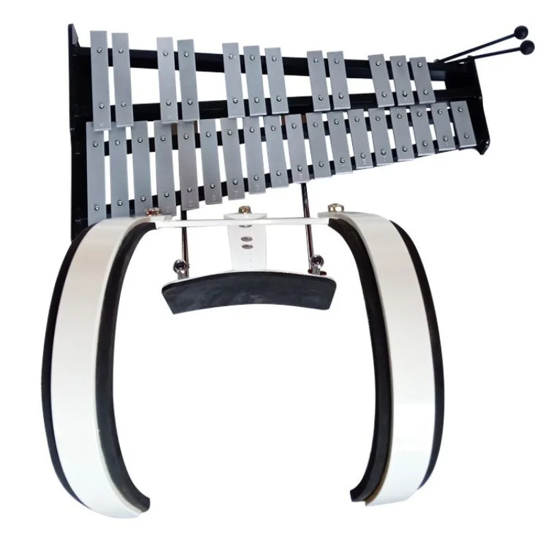 Aluminum Xylophone 30/32/37 Notes Metal Glockenspiel Xylophone with Back Strap Brackt Band Performance Adults Orff Percussion
