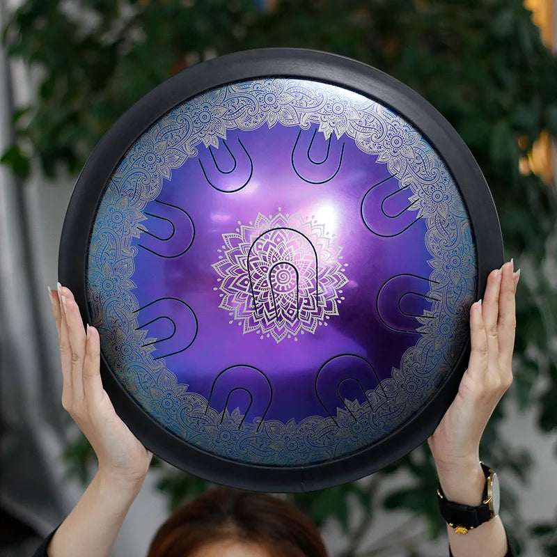 Ethereal Steel Tongue Drum Patterned Meditation - Professional Percussion Instruments
