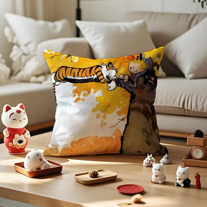 Comic Calvin and Hobbes Cushion Cover