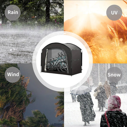 Portable Outdoor Bike Storage Shed Tent for 1-4 Bikes