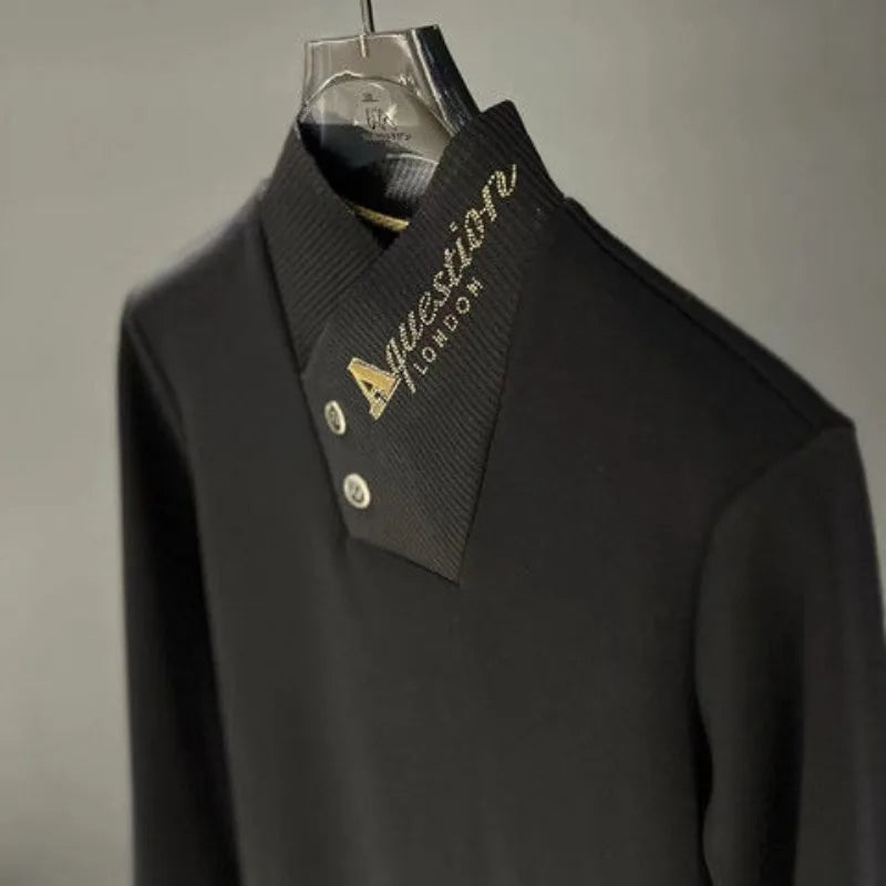 Fashionable Autumn and Winter Casual Simple and Versatile Half-high Neck Long-sleeved Base Shirt