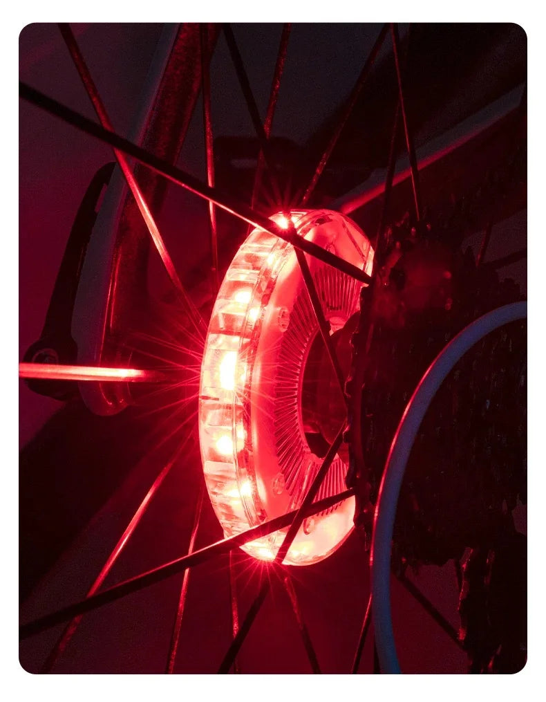 LED Bicycle Wheel Light with Multifarious Lighting Modes for Night Riding Safety