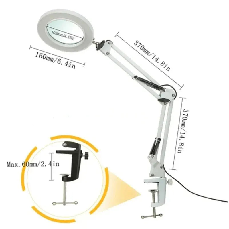 LED Illuminated Magnifying Glass | Soldering Iron Repair/Table Lamp/Skincare Beauty