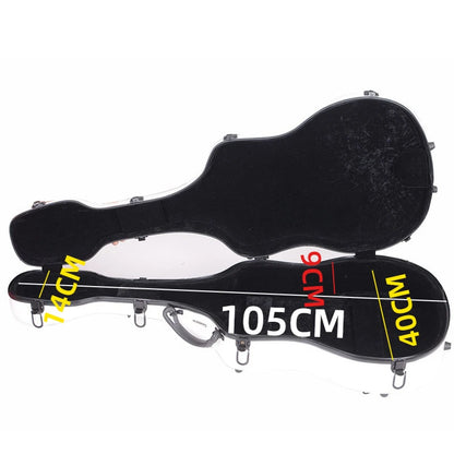 40/41 Inch Fiberglass Guitar Case Shoulders Portable Glossy Waterproof Drop-proof Guitar Box Musical Instrument Accessories