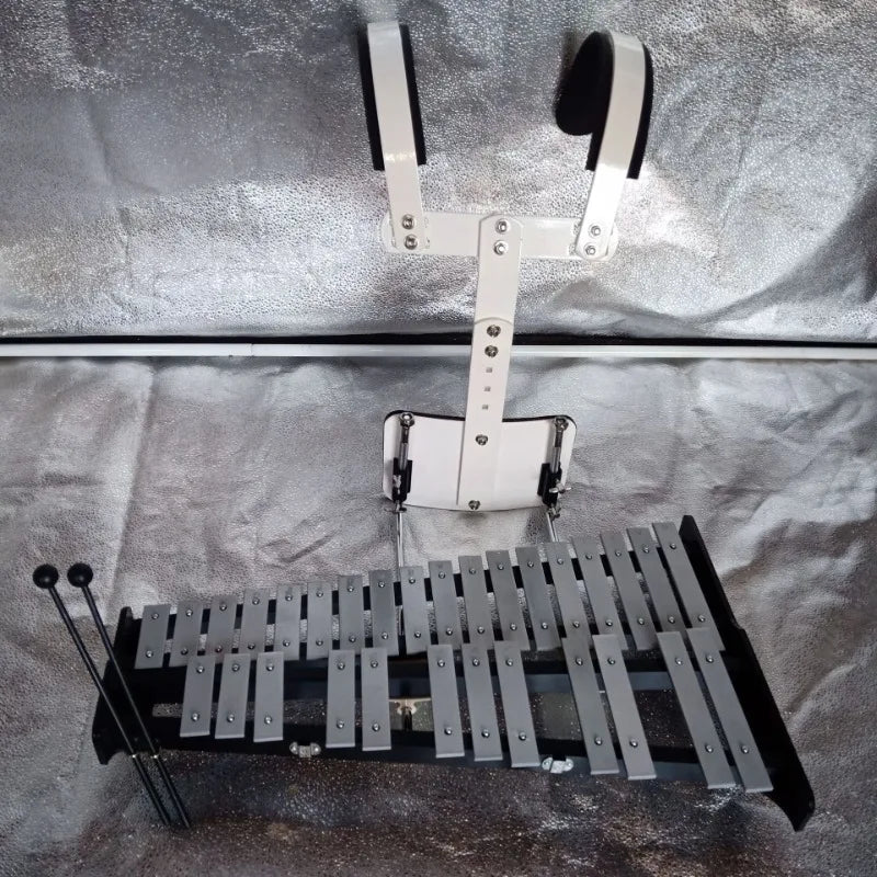 Aluminum Xylophone 30/32/37 Notes Metal Glockenspiel Xylophone with Back Strap Brackt Band Performance Adults Orff Percussion
