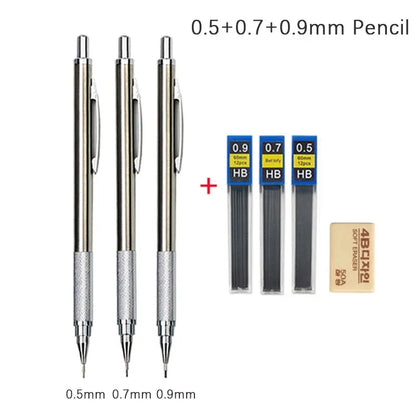 Mechanical Pencil Set | 0.3 0.5 0.7 0.9 1.3 2.0mm