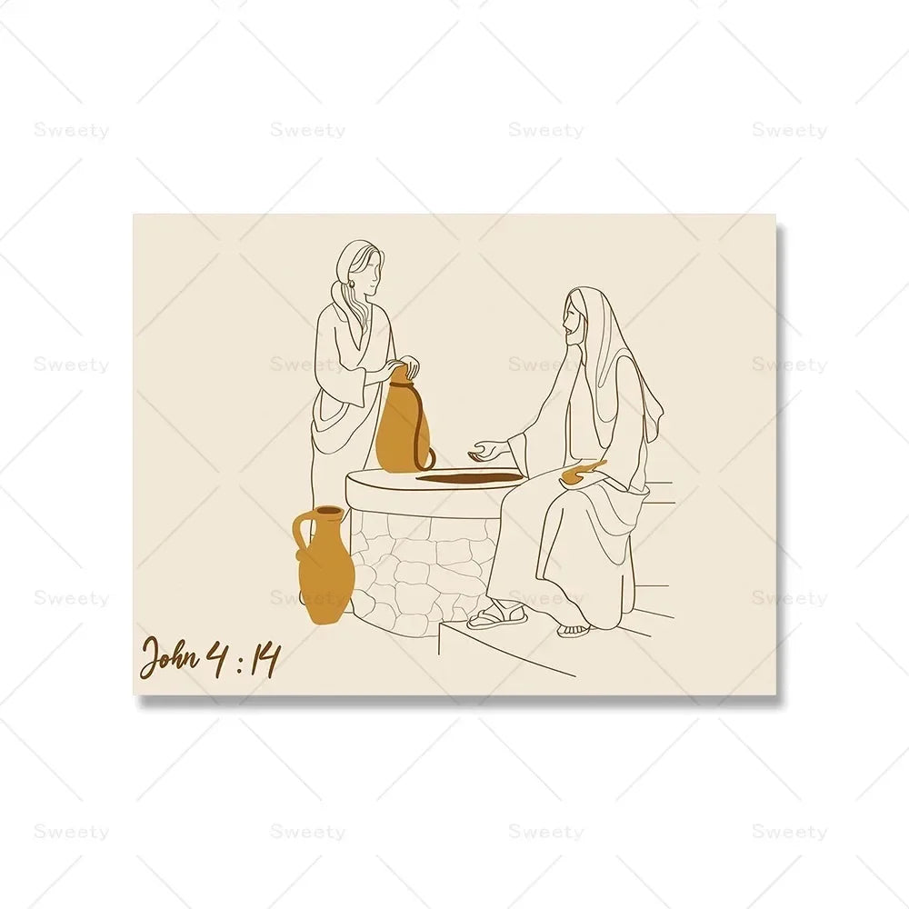 Jesus Holy Spirit Boho Style Wall Art - Canvas Print