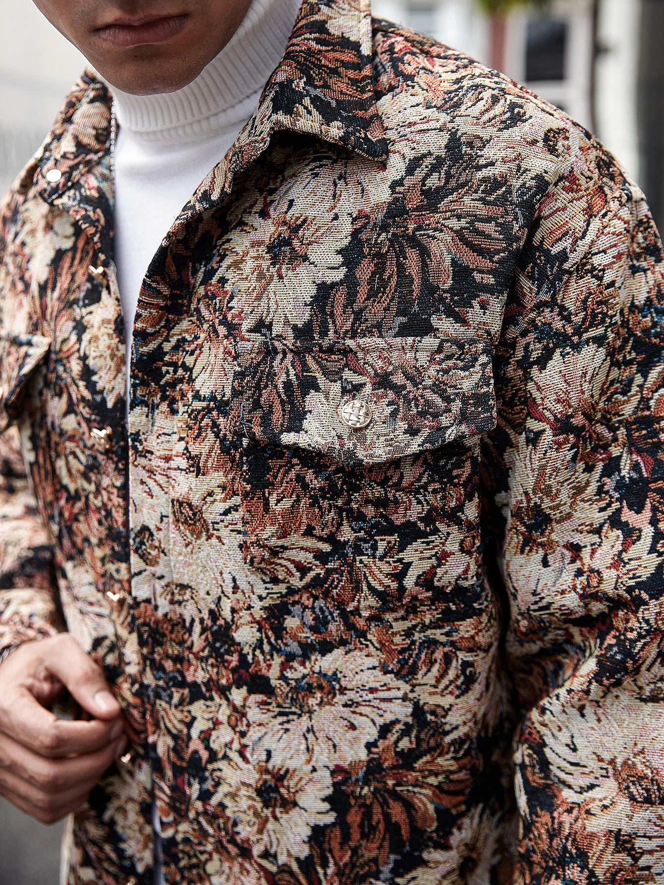 Men's Floral Jacket Korean Edition