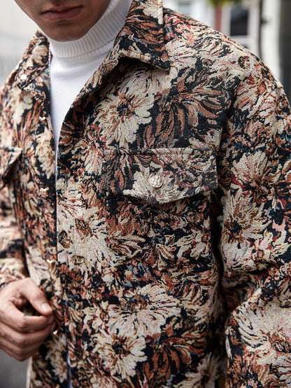 Men's Floral Jacket Korean Edition