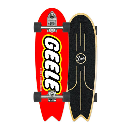 V7 33-Inch Surfskate Longboard, No-Push Fish Tail Pumping Board for Adults