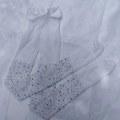 Girls's Sparkling Rhinestone Fishnet Pantyhose Tights