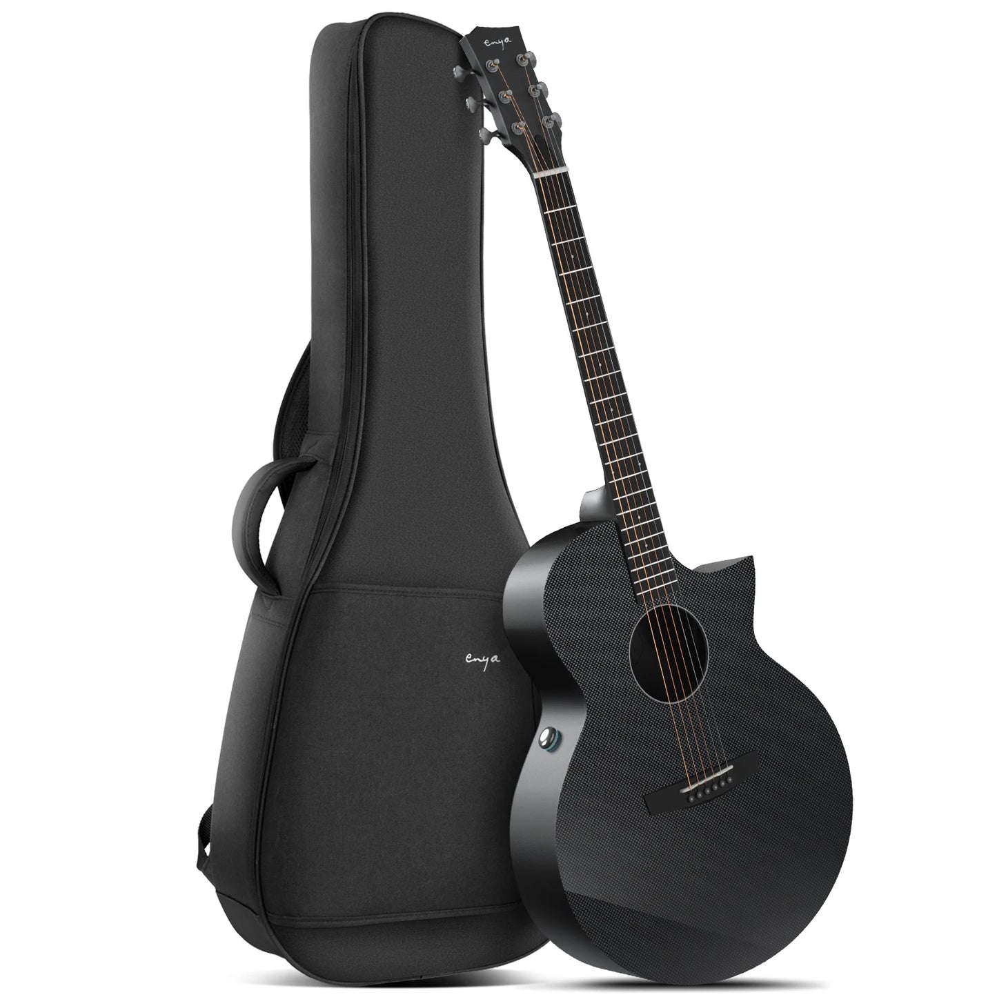 Enya Acoustic Electric Guitar Carbon Fiber X3 Pro | Guitar Bundle with Gig Bag