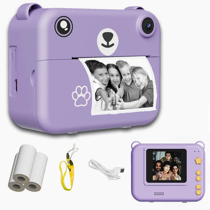 Children's Mini Thermal Printer HD Video Recorder Digital Camera - Instant Print Photo 1080P