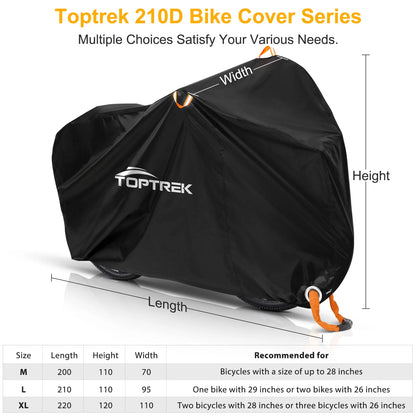 Toptrek High Quality Multipurpose Bicycle Protector - 210T Fabric