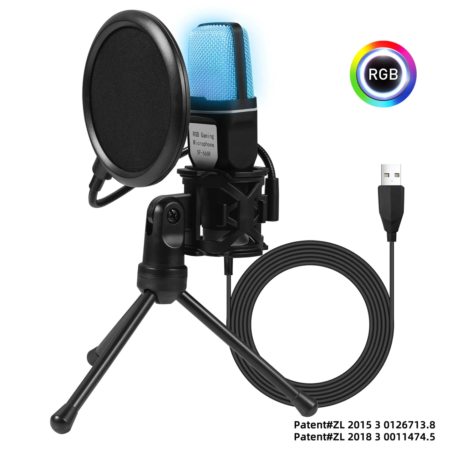 RGB Streaming Mic with Stand