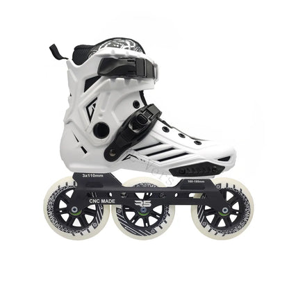 Premium Adult 3 Wheel Inline Skates – R5 110mm Speed Roller Blades for Street, Road & Outdoor Skating