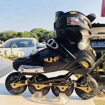 Professional FSK Inline Skates – Adult Freeride Roller Blades with Supportive Tight Fit Boots for Street & Freestyle Skating
