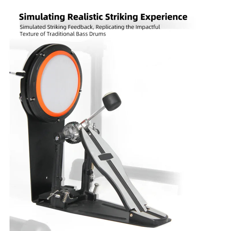 Professional Electric Digital Drum Set - Electronic Mesh Kick Pedal