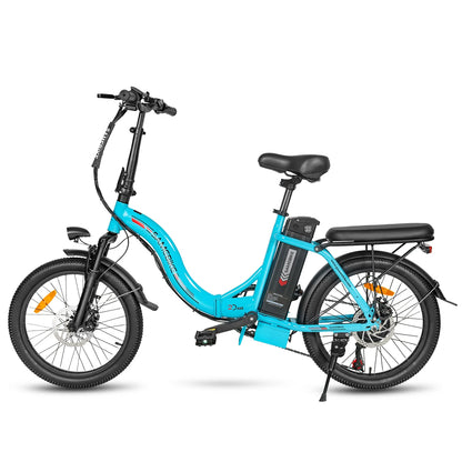 Samebike CY20 Folding City E Bike with 36V 12Ah Removable Battery