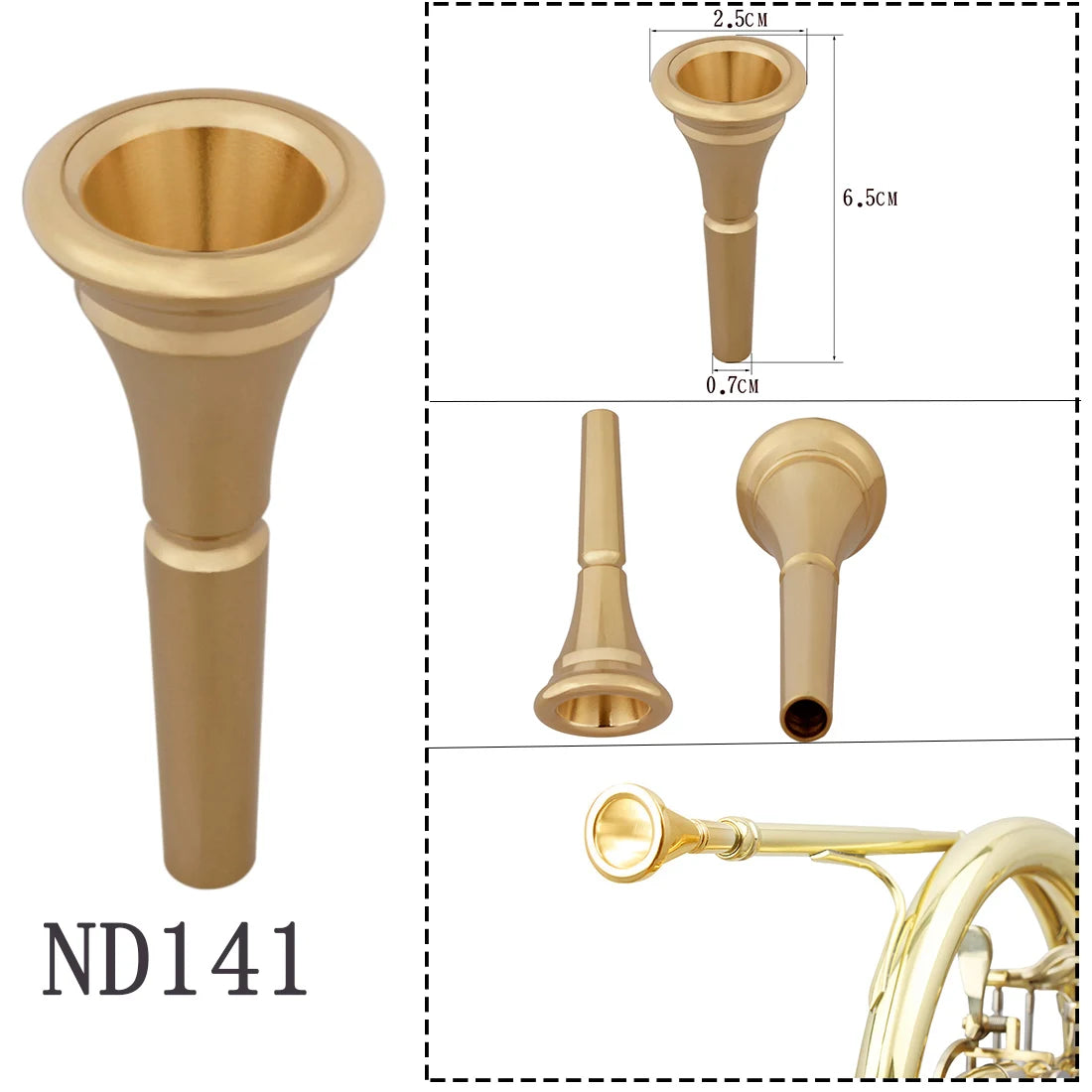 SLADE Brass Instrument Trumpet Mouthpiece Multiple Choice Options Available for Trumpet/Youth Trumpet/Horn/Cornet/Trombone
