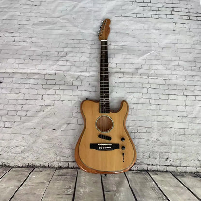 Classic Silent Natural Wood Body Electric Guitar