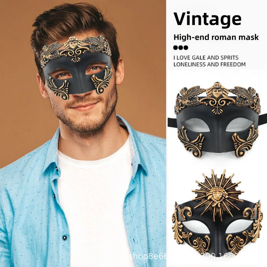 Cross-border Halloween Venice Ancient Greece and Rome Mask Egyptian Men's Masquerade Samurai Mask