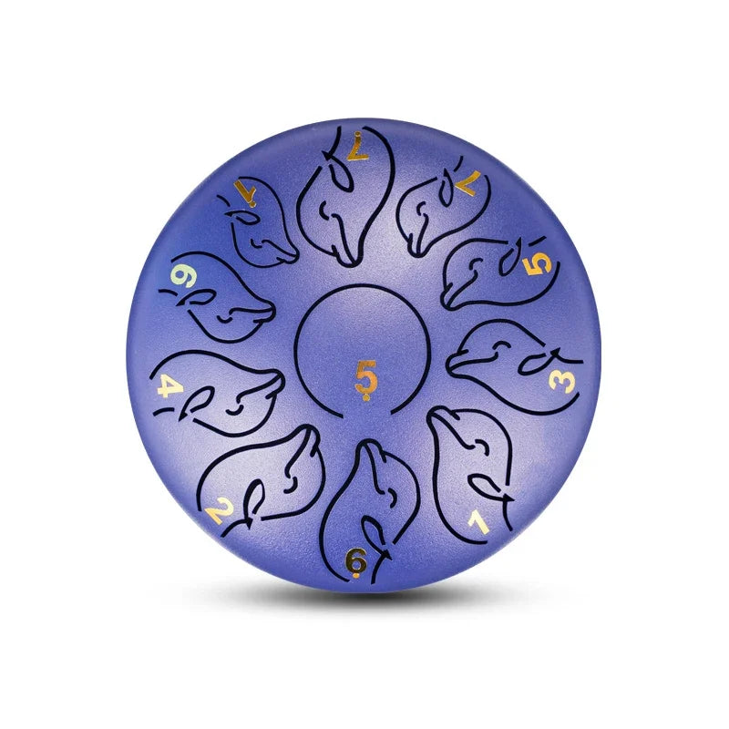 Steel Tongue Drum 6 Inch 11 Tone Handpan Ethereal Drum Portable Mini Music Drums Children Musical Instruments Yoga Meditation