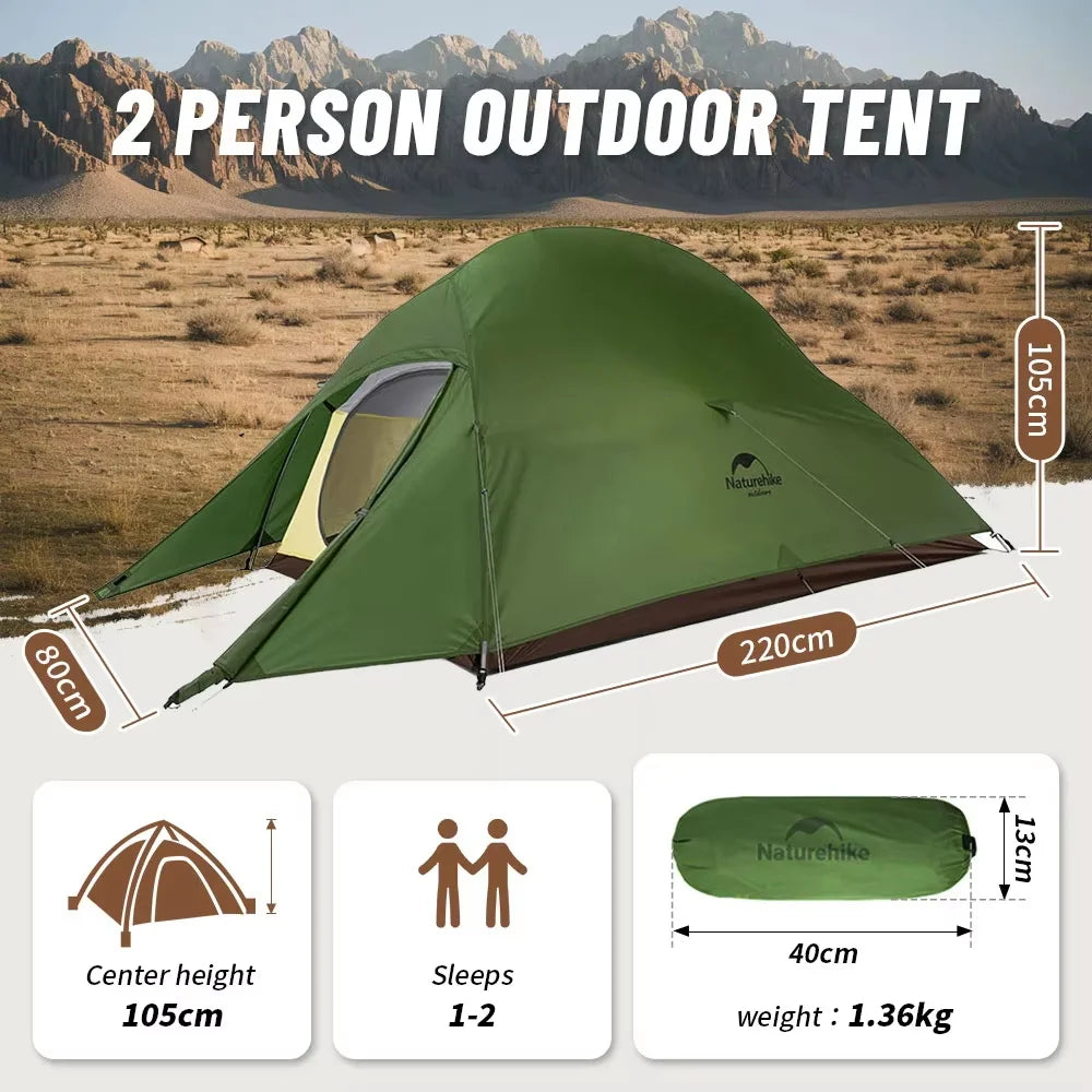 Naturehike Cloud Up 2 People Ultralight 20D Camping Tent