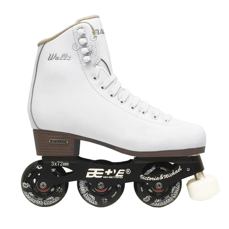Professional Unisex 3 wheels Inline Figure Skates