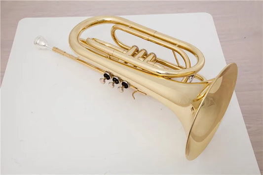 Professional Grade Bb Alto Alloy Trombone - Band Instrument Descending B-KEY (Marching Trombone)