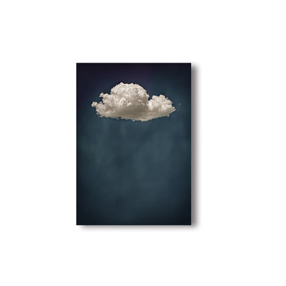 Minimalist Blue Cloud Canvas Poster Wall Art