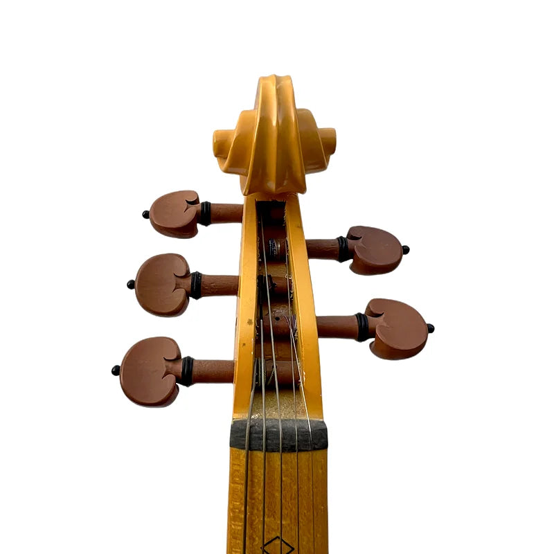 Handmade 5 strings Yellow Maple Wood Violin Fiddle -  4/4 Electric/Acoustic