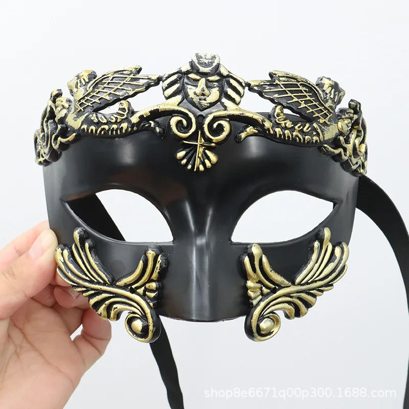 Cross-border Halloween Venice Ancient Greece and Rome Mask Egyptian Men's Masquerade Samurai Mask