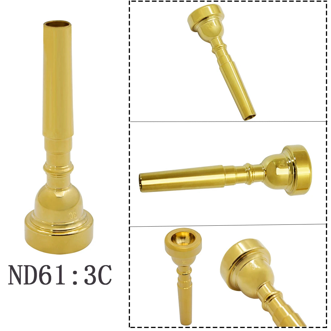 SLADE Brass Instrument Trumpet Mouthpiece Multiple Choice Options Available for Trumpet/Youth Trumpet/Horn/Cornet/Trombone