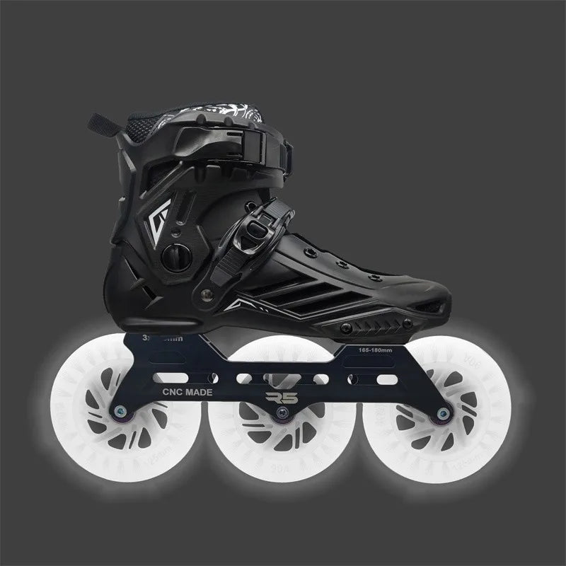 Premium Adult 3 Wheel Inline Skates – R5 110mm Speed Roller Blades for Street, Road & Outdoor Skating