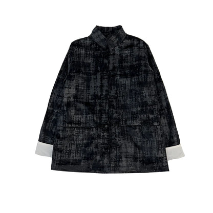 Men's Traditional Casual Hanfu Style Velvet Jacket