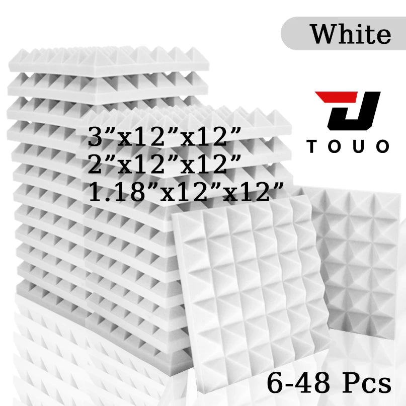 TOUO Acoustic Sound Proof Wall Panels Foam - 6-48 Pcs