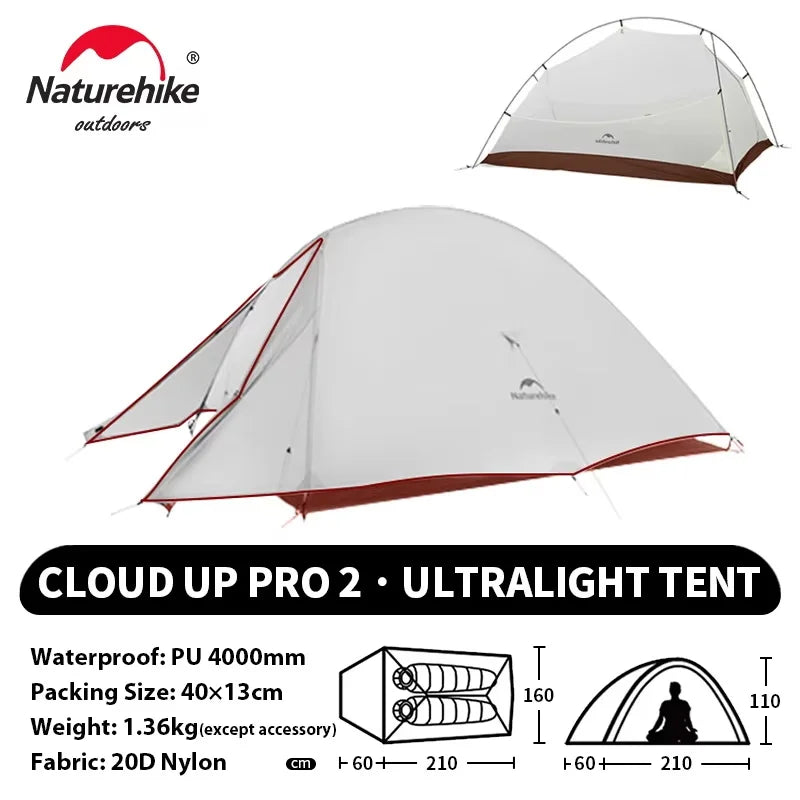 Naturehike Cloud Up 2 People Ultralight 20D Camping Tent