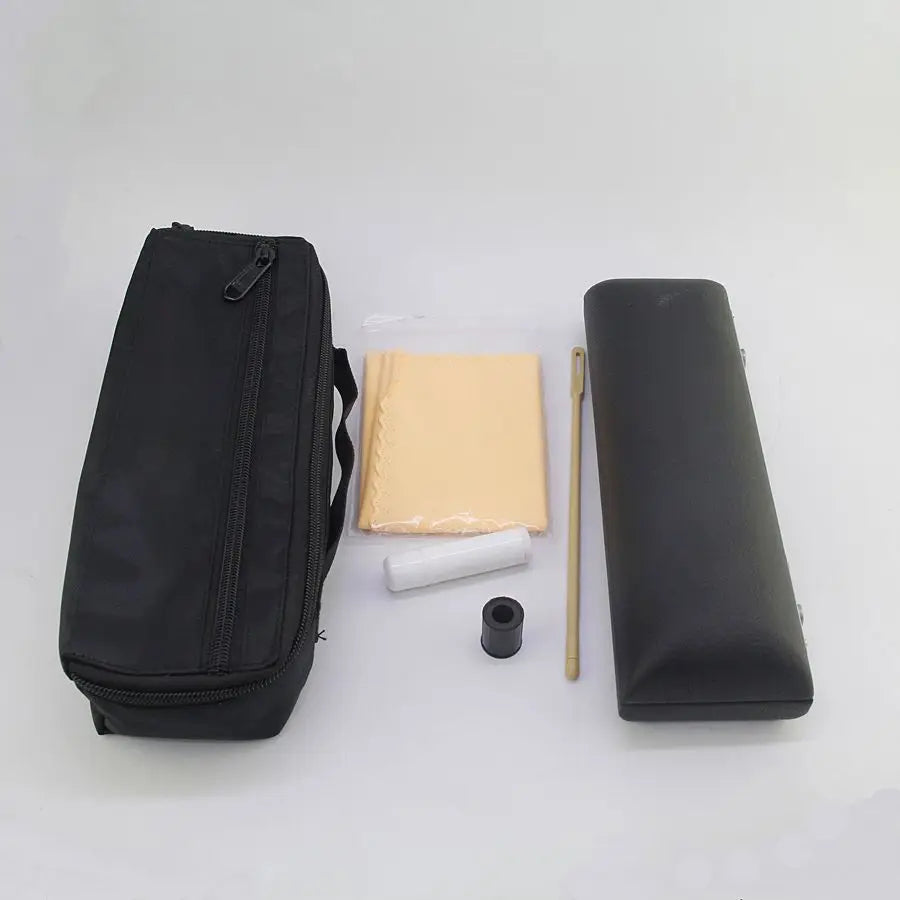 Japanese Muramatsu ebony flute – 17 holes, B-key design, in C major; made of pure silver, specially designed for use in bands.