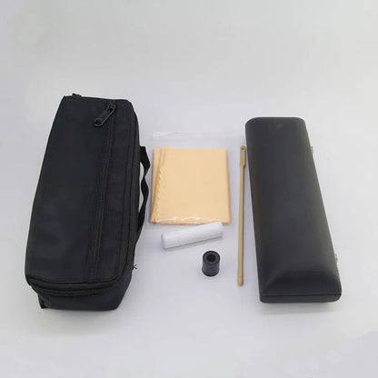 Japanese Muramatsu ebony flute – 17 holes, B-key design, in C major; made of pure silver, specially designed for use in bands.