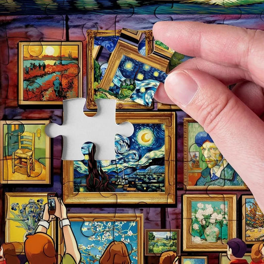 Van Gogh "Starry Night" Art Painting Sunflower And Iris Series Jigsaw Puzzle