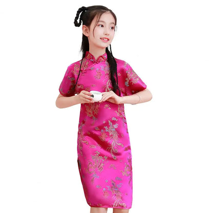 Girls Traditional Chinese Satin Dress
