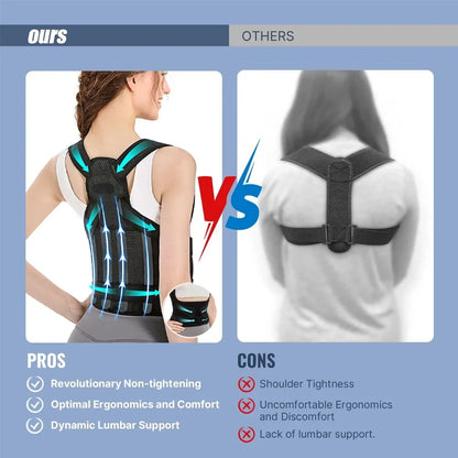 Unisex Adjustable Upper Back Posture Corrector with Orthopedic Straps