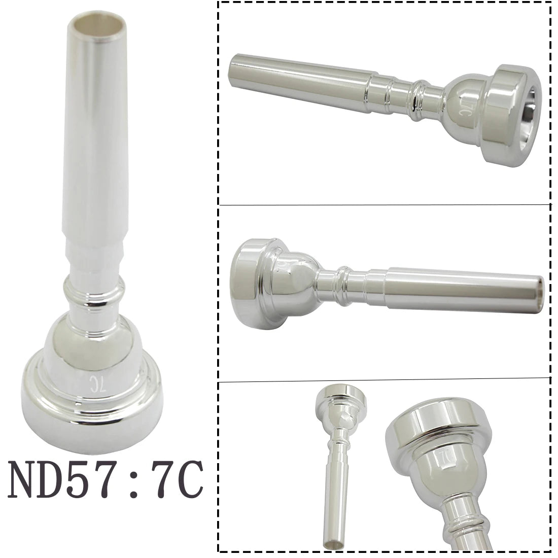 SLADE Brass Instrument Trumpet Mouthpiece Multiple Choice Options Available for Trumpet/Youth Trumpet/Horn/Cornet/Trombone