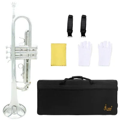 SLADE Trumpet Bb B Flat Trumpet Brass Multicolor Classic Material Monel Piston Professional Wind Instrument With Accessories