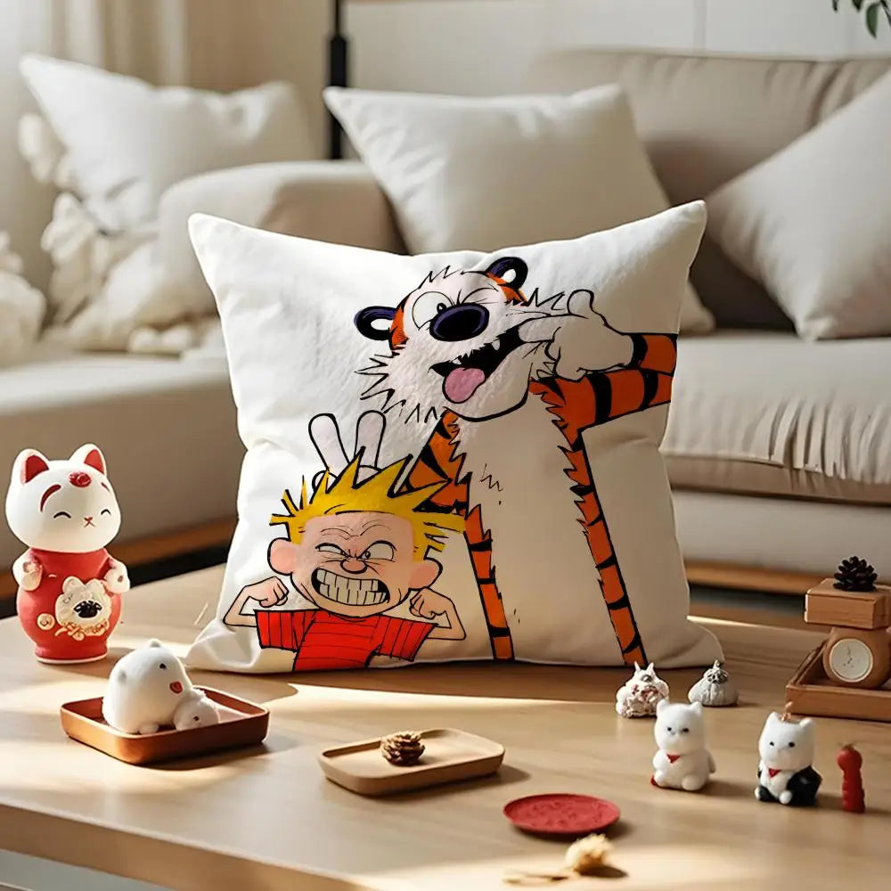 Comic Calvin and Hobbes Cushion Cover