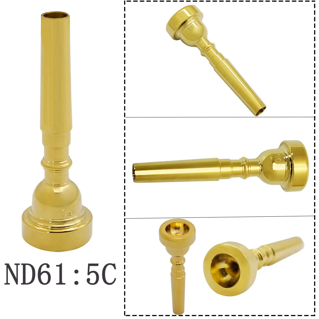 SLADE Brass Instrument Trumpet Mouthpiece Multiple Choice Options Available for Trumpet/Youth Trumpet/Horn/Cornet/Trombone
