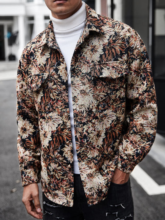 Men's Floral Jacket Korean Edition